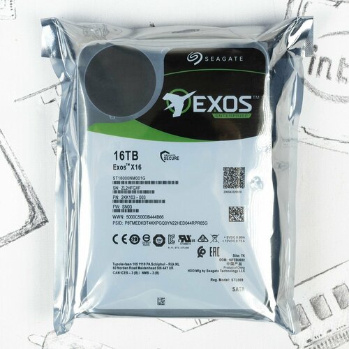 35 жесткий диск Seagate Exos X16 16Tb 2787600₽