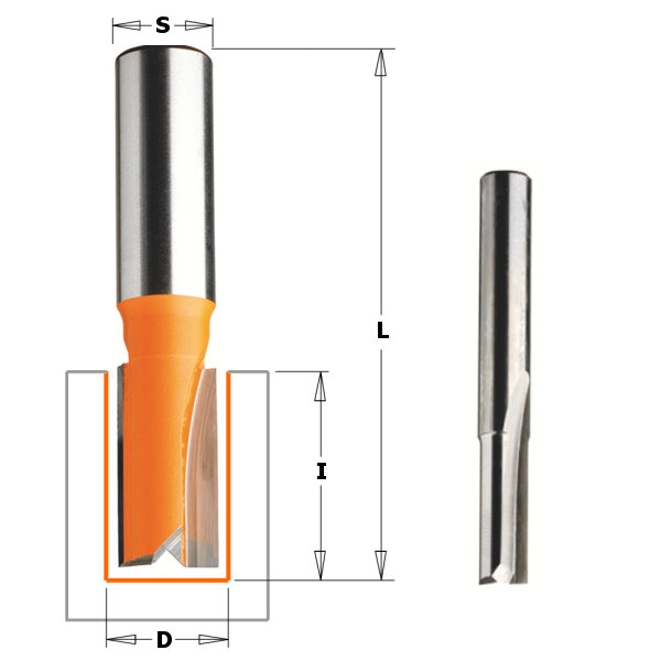 Пазовая фреза короткая монолитная D=4,0 I=10,0 S=8,0 L=45,0 CMT 911.040.11