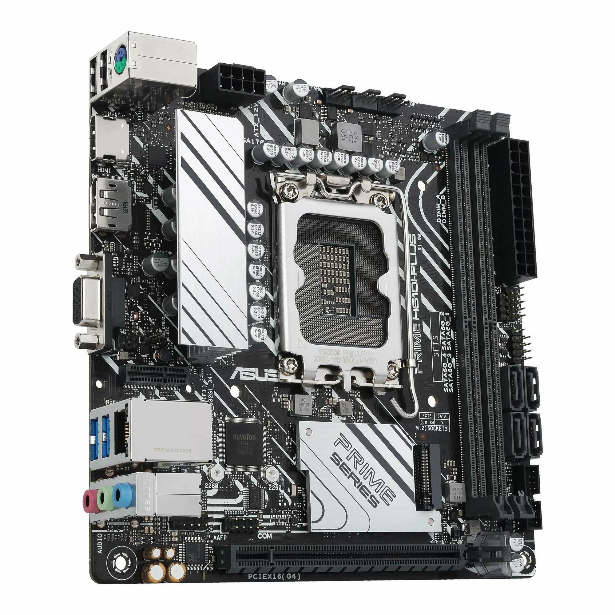 Материнская плата ASUS PRIME H610I-PLUS-CSM LGA1700 H610 USB32 GEN 1 Mini-ITX