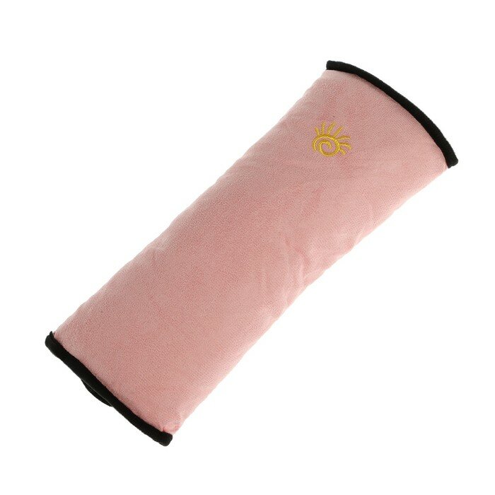 Накладная подушка на ремень безопасности 28 см розовая