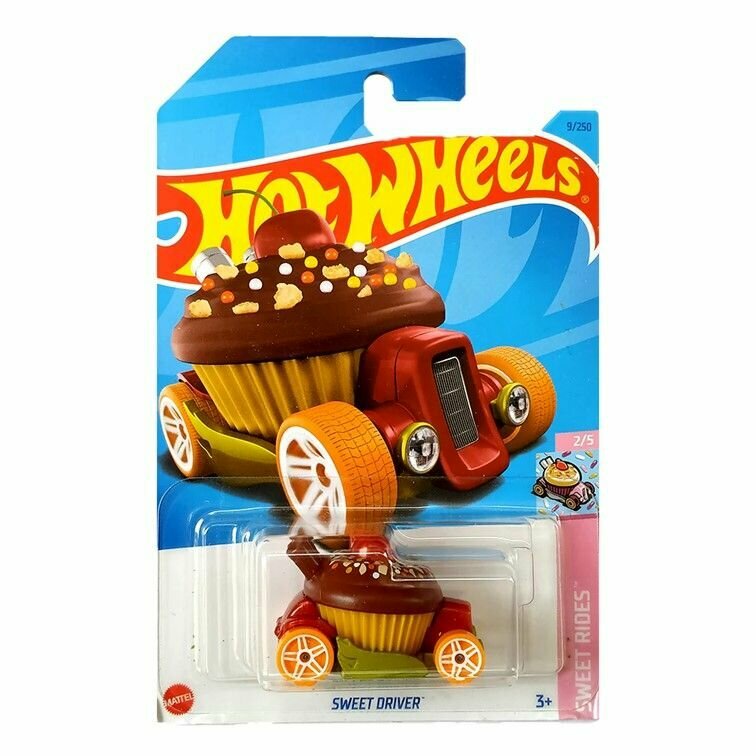 HKJ91 Машинка игрушка Hot Wheels металлическая коллекционная Sweet Driver желтый; коричневый