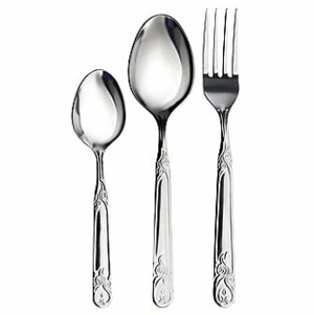 фото Набор столовый 18 пр. амет Цветы-Эконом 1С-844