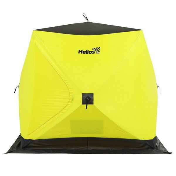 Палатка зимняя утепленная "Куб", 1.75 x 1.75 м, цвет желтый/серый