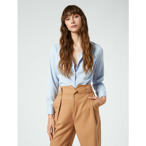 фото Рубашка koton, размер 46, синий