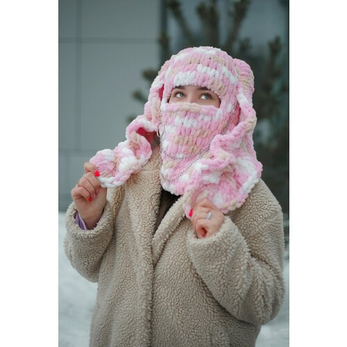 фото Балаклава розовыйзаяц, размер 50, мультиколор нет бренда