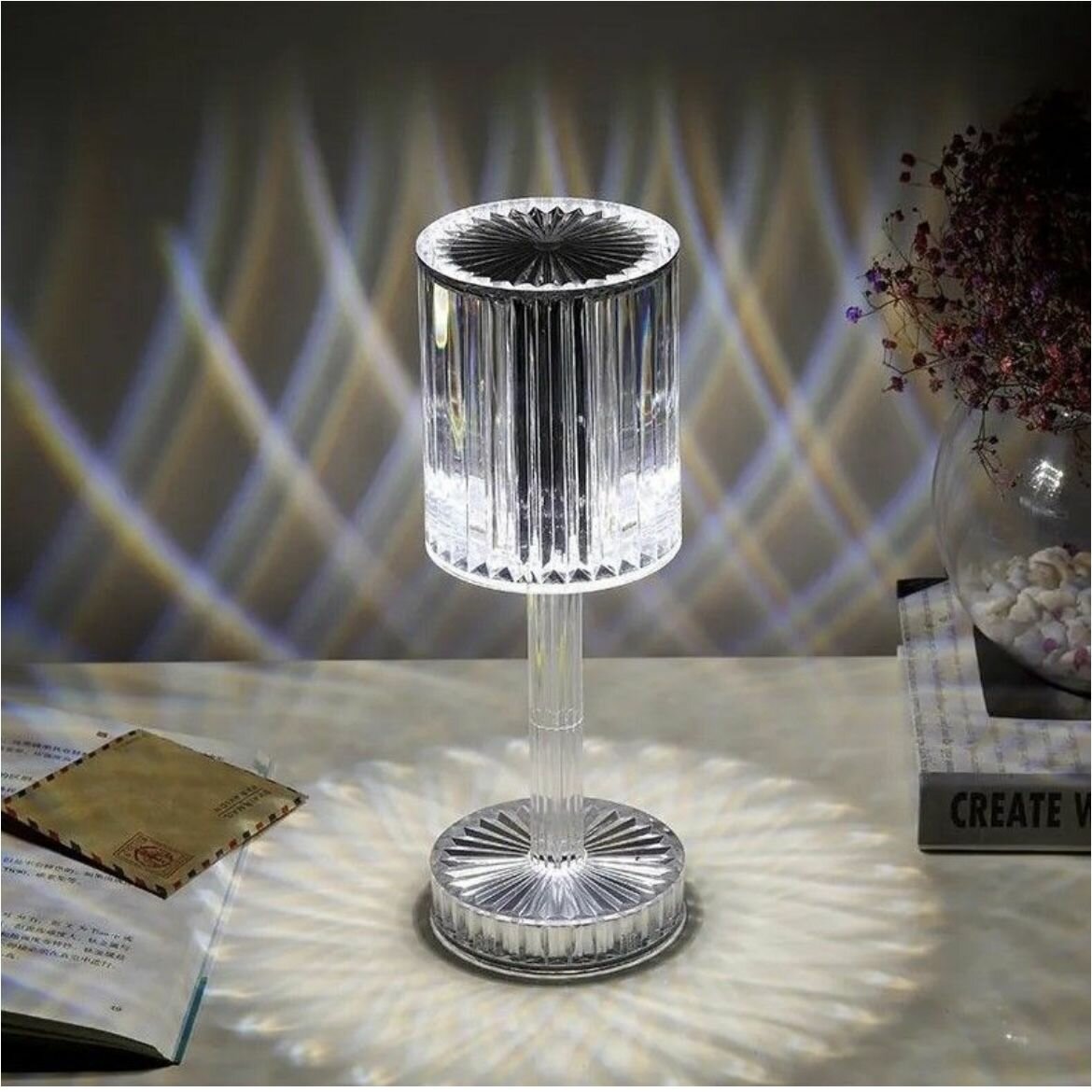 фото Настольный сенсорный светильник декоративный, ночник.