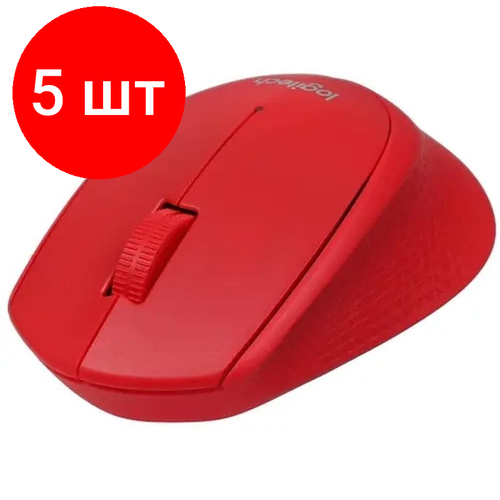 Комплект 5 штук Мышь компьютерная Logitech WRL M280 RED 910-004308 1185700₽