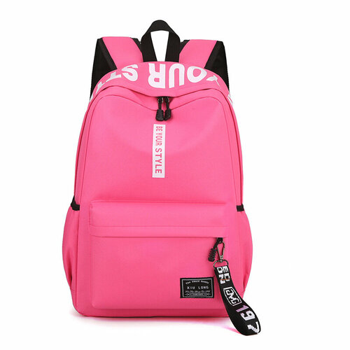 Рюкзак женский городской, для девочек, повседневный, текстильный, розовый