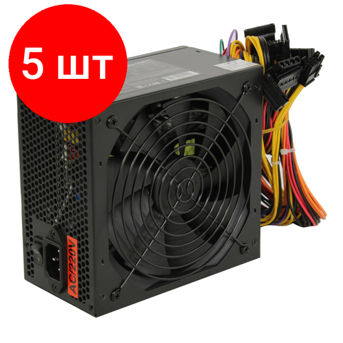 Комплект 5 штук Блок питания ExeGate 550W 550PPX ATX 14cm fan black EX282073RUS 1820400₽