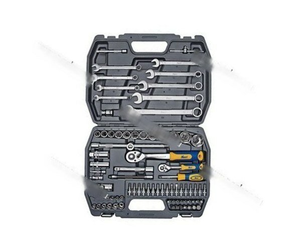 Инструмент Kraft, 82 предмета, 1/2" и 1/4", кейс пластиковый, артикул KT 700305