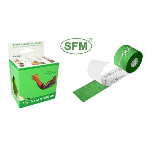 Тейп SFM-Plaster зеленый 5см*5м 1 шт