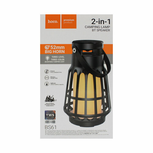 Портативная колонкасветильник Hoco BS361 черный 425100₽