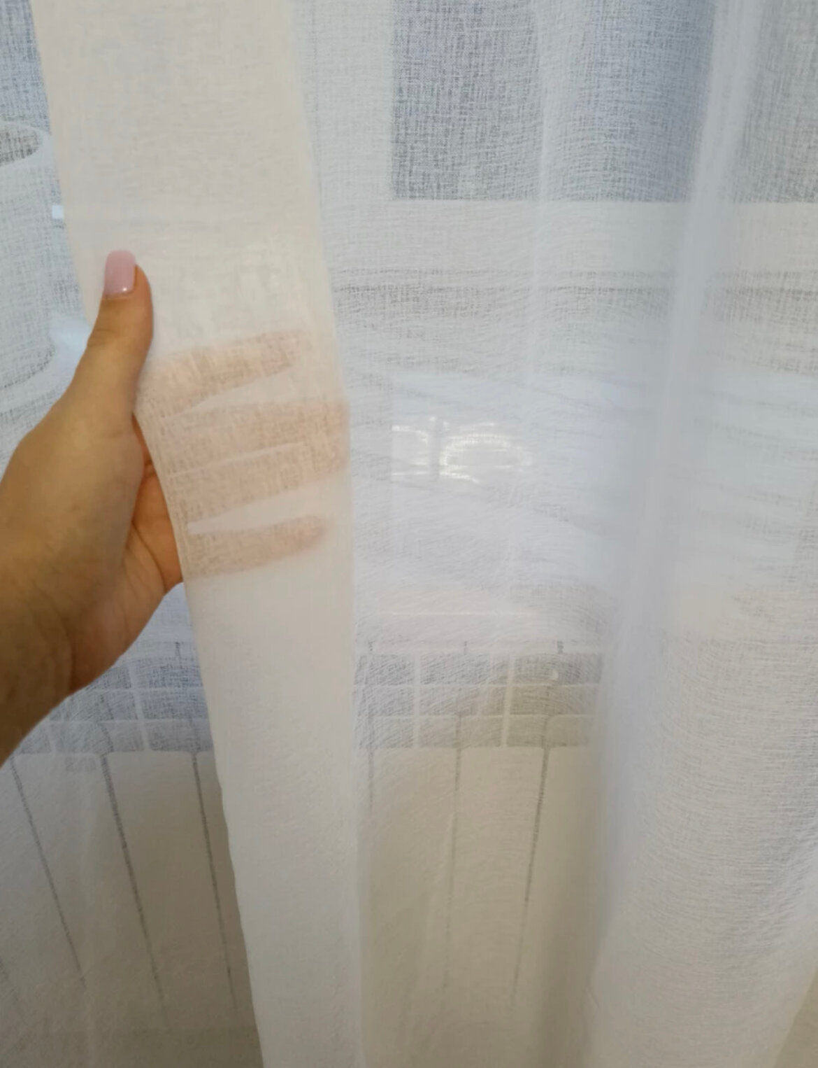 фото Тюль лен однотонный. Выс.270см. шир.300см