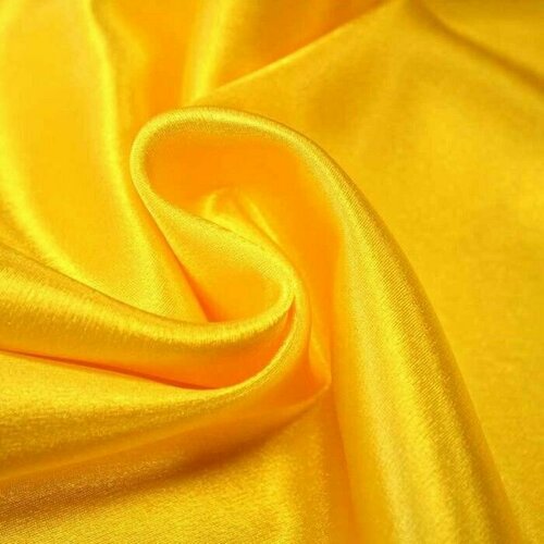 Ткань Атлас Сатин 70г/м2 желтый 17х1,5м.