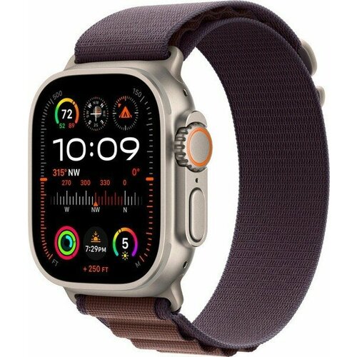 Apple Watch Ultra 2 GPS+Cellular 49mm, ремешок Olive Alpine Loop размер S 130-145 mm (MREX3)