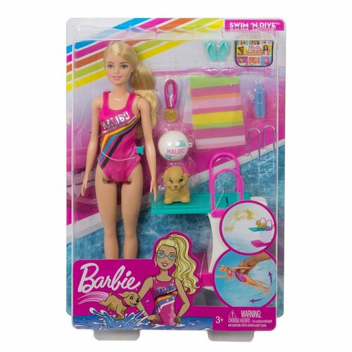 Набор игровой Barbie Чемпион по плаванию медаль чемпион мира по плаванию