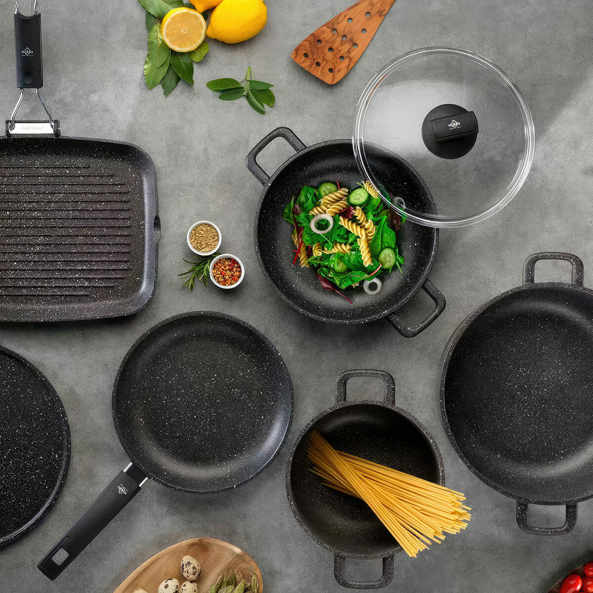 Сковорода индукционная Olympia Hard Cook Сlicca Induction 20см - фото №10