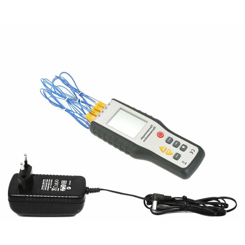 Измеритель термопары Модель - HTI-9815 (P278169TH) - 4-х канальный термометр, четырехканальный цифровой термометр с термопарой.