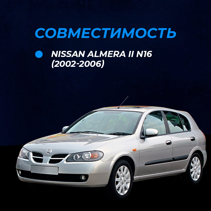 Переходные рамки Nissan Almera II N16 2002-2006. Под линзы DIXEL H1 2.5 — фото 2
