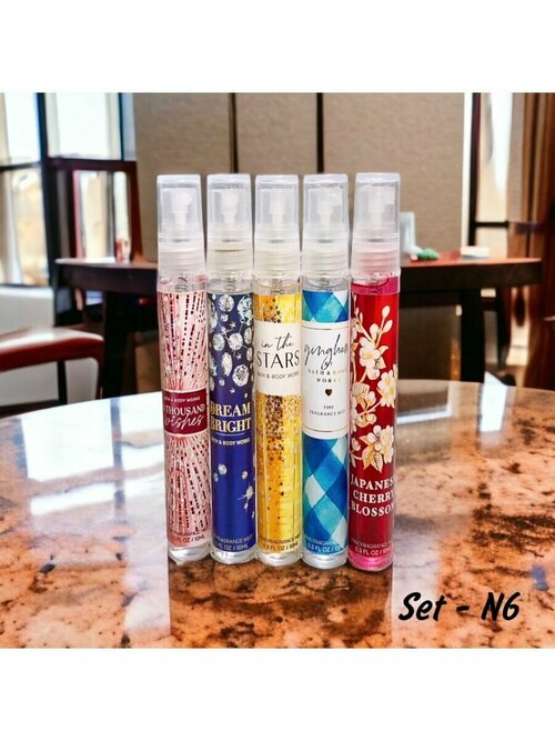 Сет мини спрей для тела Bath & Body Works 10мл x 5шт - N6