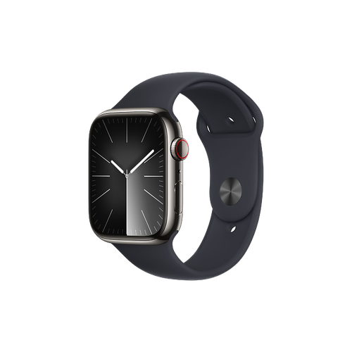 Apple Умные часы Apple Watch Series 9, 41 мм, Midnight Sport Band, Graphite Stainless Steel, size M/L (MRM43)