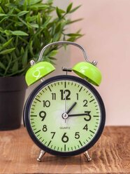 Часы настольные с будильником Multicolor green