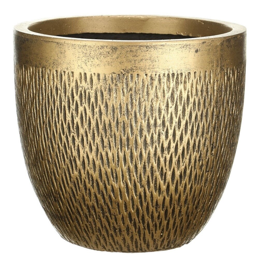 фото Кашпо напольное Idealist Лотус Высокое круглое, 46х24 см, цвет золото