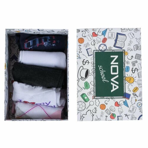 фото Носки красная ветка 5 пар, размер 20-22, белый, синий