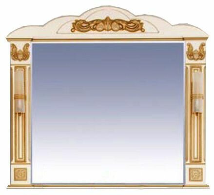 Зеркало для ванной Барокко 120 бежевая патина