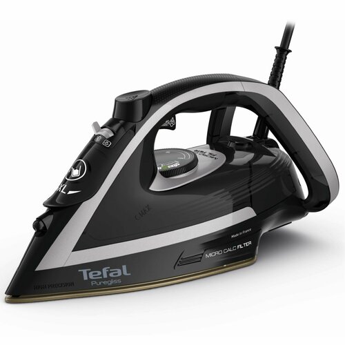 Утюг Tefal Puregliss FV8082E0, с насадкой для деликатных тканей, мощность 3000 Вт, паровой удар 280 г/мин, автоотключение puregliss fv8042e0