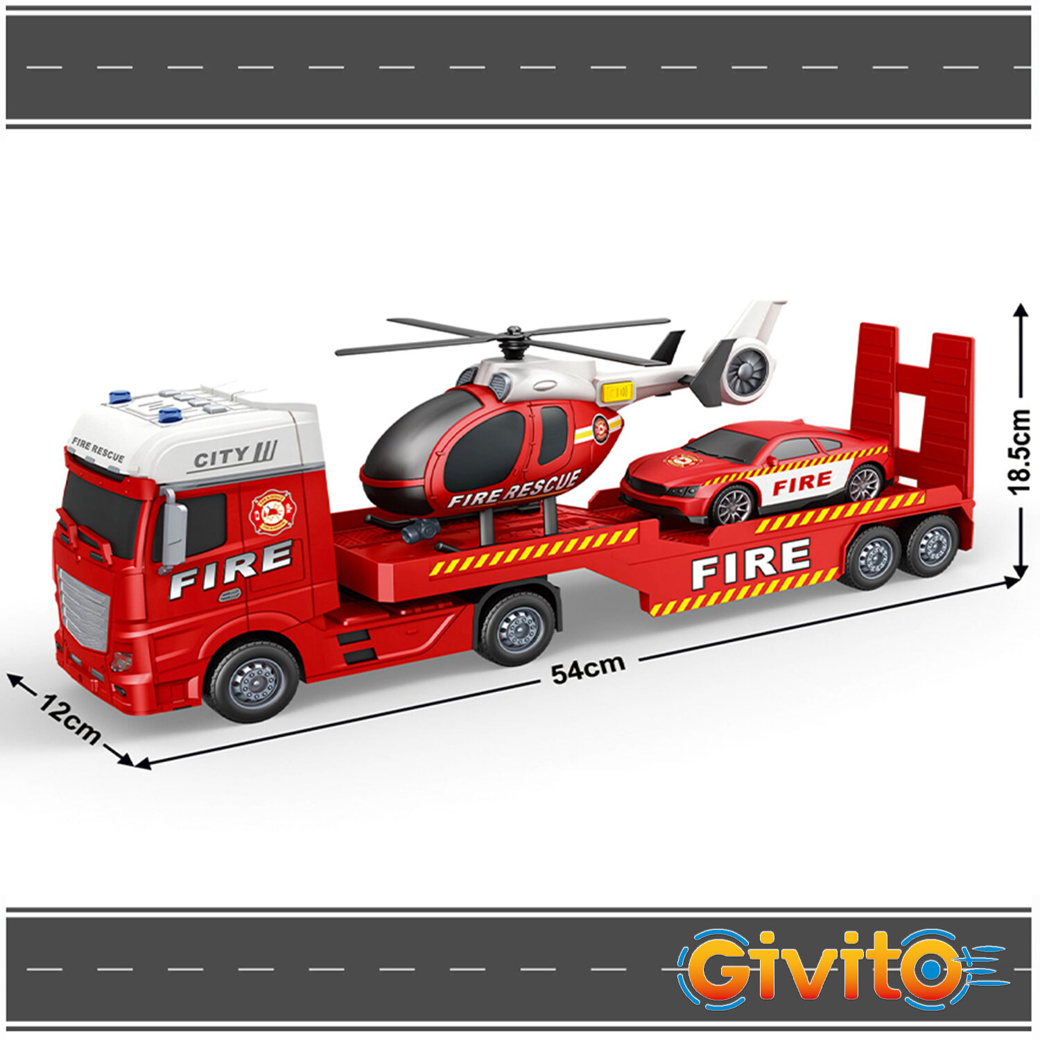 Игровой набор "Городской пожарно-спасательный транспортер" (Со звуком и светом) G235-476