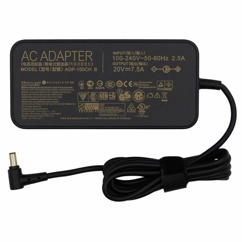 Блок питания, зарядка для ноутбука Asus FX505 20V 7.5A (6.0x3.7) 150W ADP-150CH, A18-150P1A