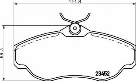 Колодки тормозные дисковые передн LANDROVER DISCOVERY 94-, 99-, RANGEROVER 94- TEXTAR 2345201