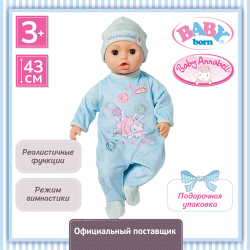 Беби Анабель. Интерактивная кукла Александр 43 см. BABY Annabell одежда для беби анабель 36 см малышка