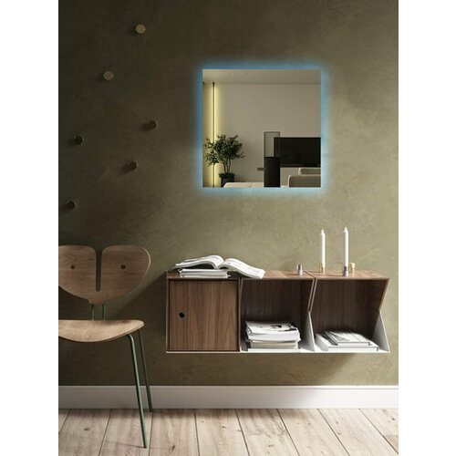 Зеркало для ванной Prisma 70*70 квадратное c подогревом