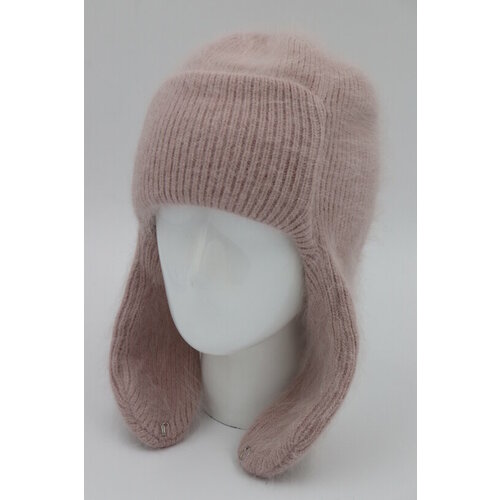 фото Шапка ушанка , размер 56/60, розовый без бренда