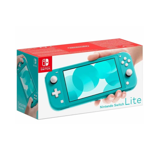 Nintendo Switch Lite - бирюзовая портативная консоль с джойстиком и зарядным устройством