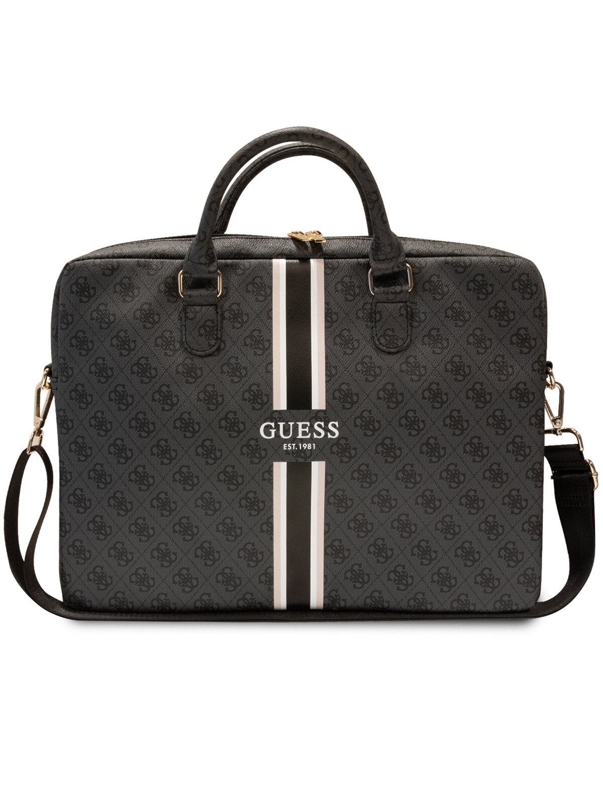 Сумка Guess 4G Stripes Bag для ноутбуков 15-16 дюймов, черная