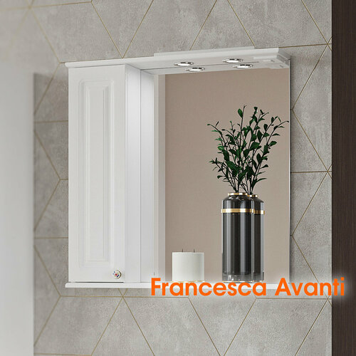 Шкаф-зеркало Francesca Avanti Империя 70 левый белый