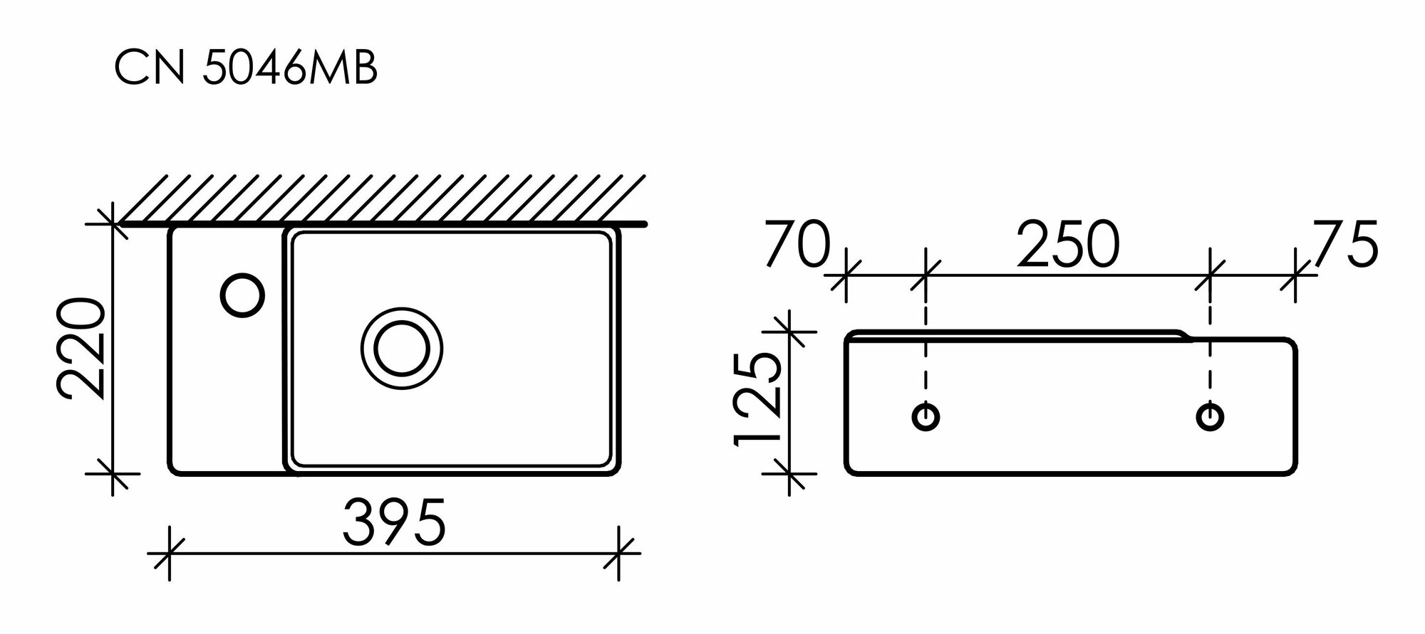 Раковина подвесная Ceramicanova Element CN5046MB 39,5 см - фотография № 6