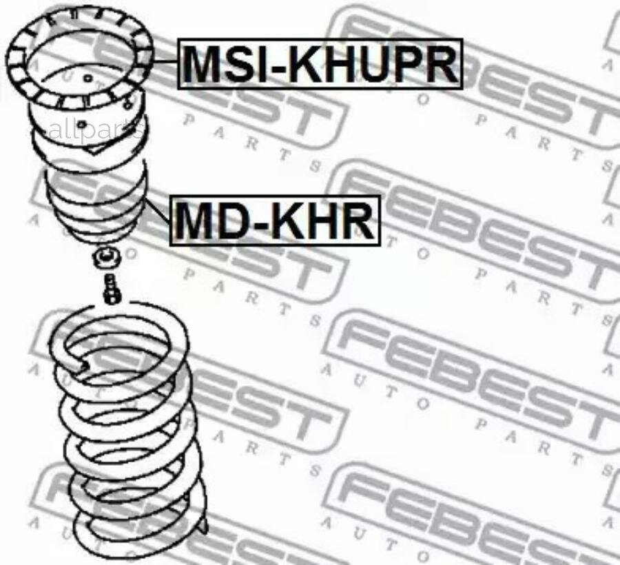 FEBEST MSI-KHUPR проставка задней пружины верхняя MITSUBISHI PAJERO V20-50# 1990.10-1999.11 [JPN]