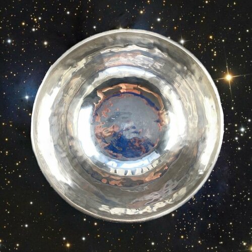 Кованая тибетская поющая чаша 27см, нота Си 122гц