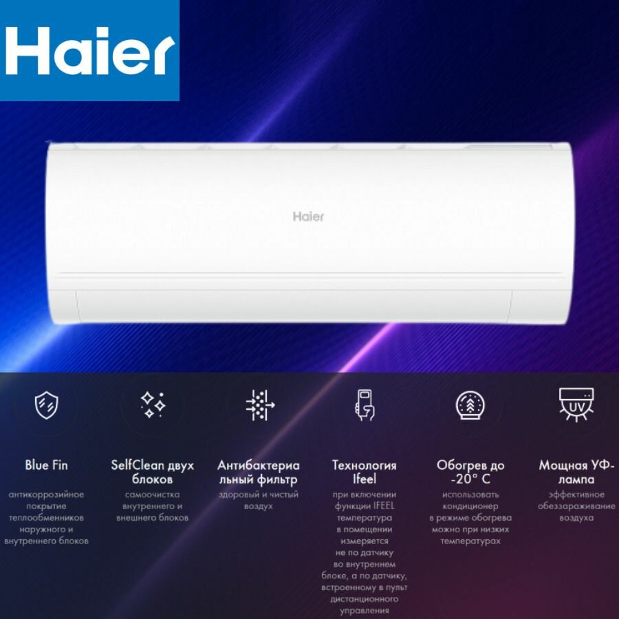 2025 Обогрев до -20C Haier Coral Expert AS25PHP3HRA/1U25PHP1FRA — фото 1
