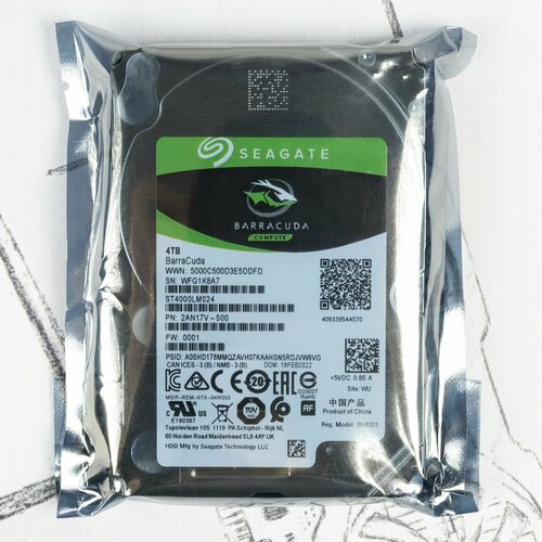 25 жесткий диск Seagate BarraCuda 4Tb 1262000₽