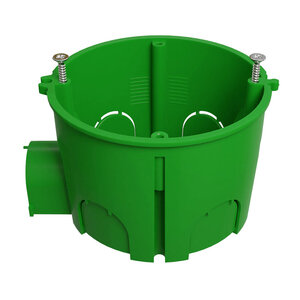 Подрозетник (GE40004 10-R) для бетона d68х45 мм 8 вводов зеленый IP20 наборная безгалогенный