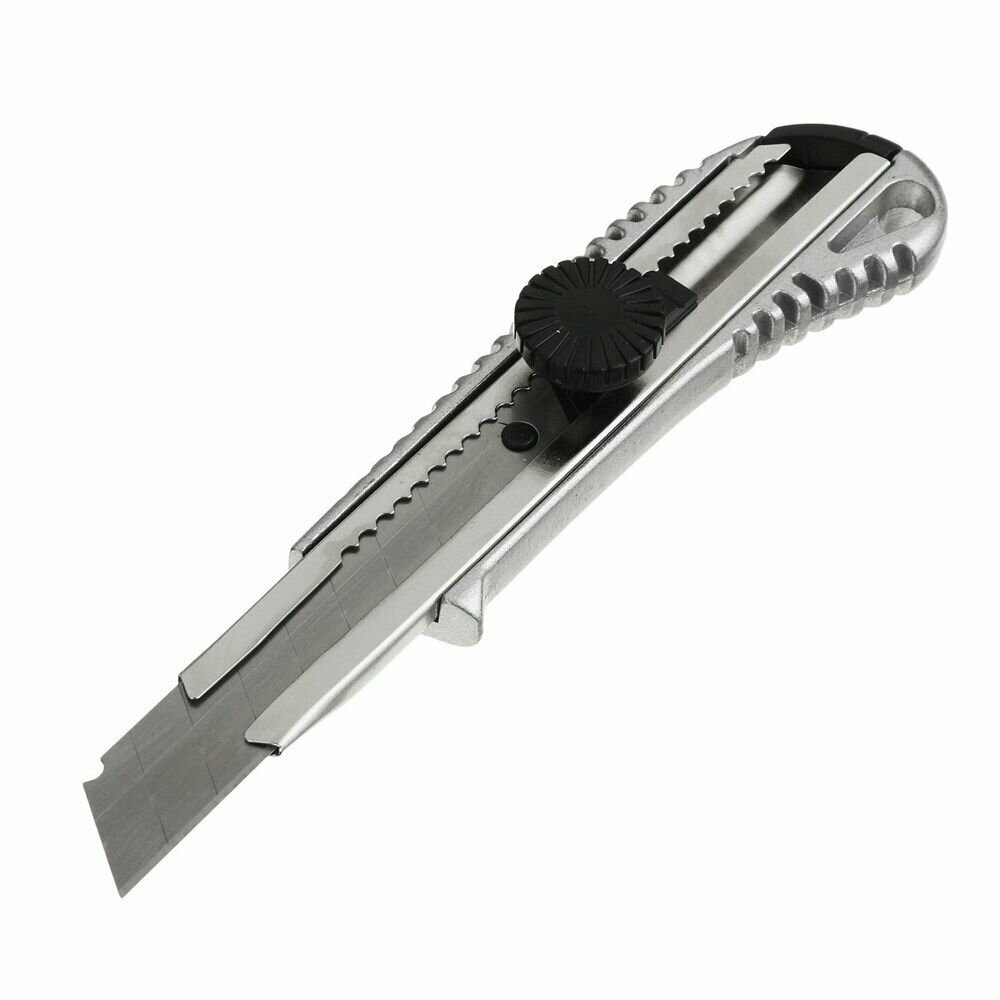 Нож строительный Aluminium-Twist, винтовой фиксатор, лезвие 18х100 мм, РемоКолор Pro