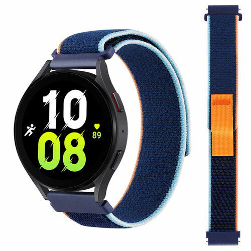 Ремешок нейлоновый Trail Loop для часов 20 мм Garmin, Samsung Galaxy Watch, Huawei Watch, Honor, Xiaomi Amazfit, 10 синий