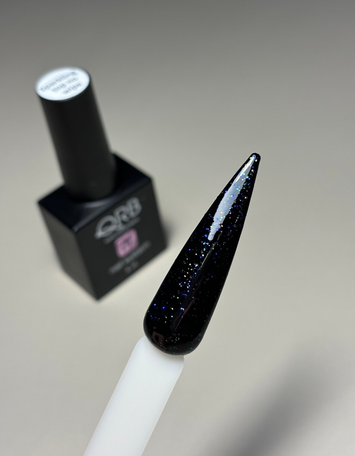 Sparkling топ QRB nail system без липкого слоя для гель- лака с голографией, с блестками, с мерцанием 8 мл