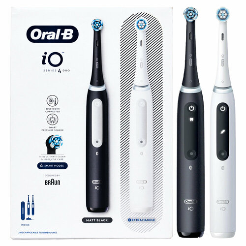 Электрическая зубная щетка Braun Oral-B IO Series 4 DUO Black and White 1992500₽