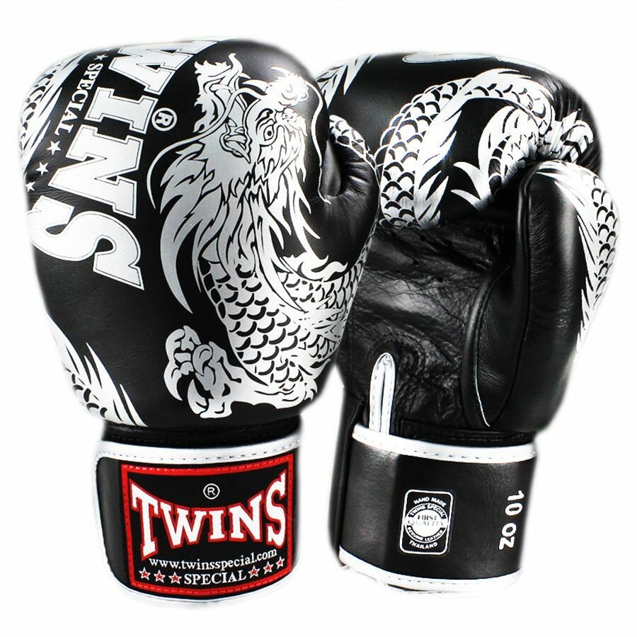 Боксерские перчатки TWINS Special FBGVL3-49 black silver 16oz